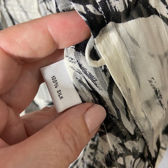 Talbots Petites 100% Silk Top Blouse Belted Size M - Picture 10 of 14